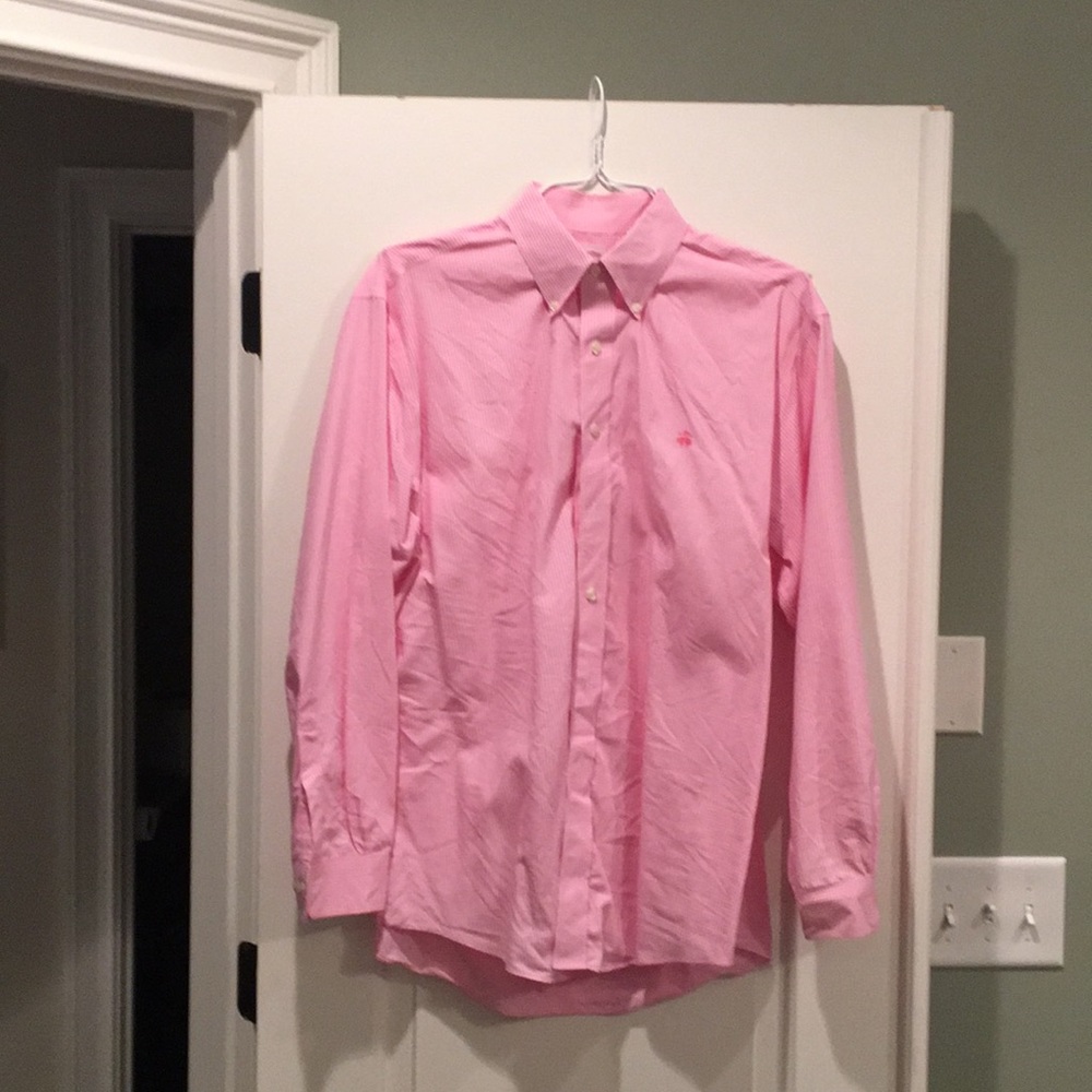 Brooks Brothers pink gingham sport shirt